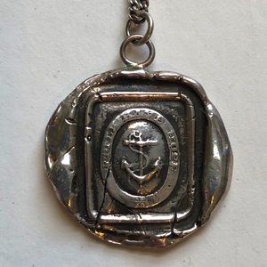 Pyrrha Sterling 925 Wax Seal Pendant & Chain